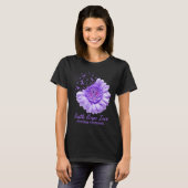 T-shirt Surdose de tournesol violet de papillon (Devant entier)