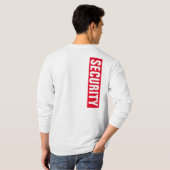 T-shirt Sûreté à long manche blanc double face (Dos entier)
