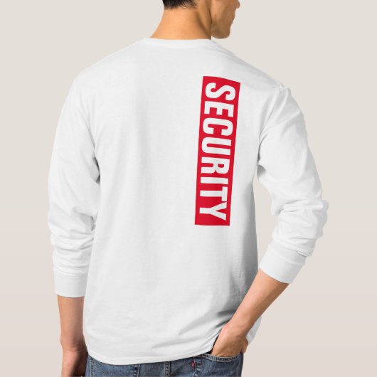 T-shirt Sûreté à long manche blanc double face (Dos)