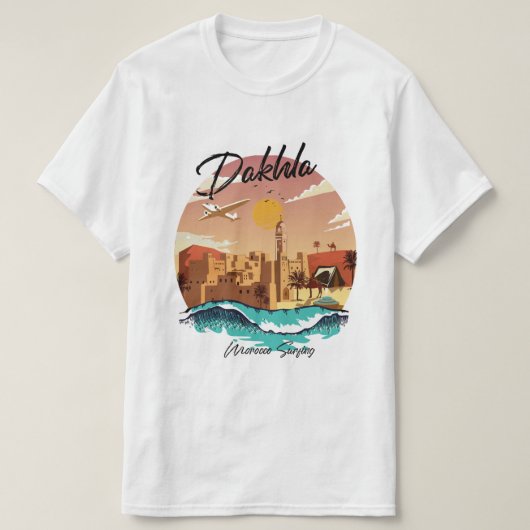 T-shirt Surf à Dakhla Maroc (Design devant)