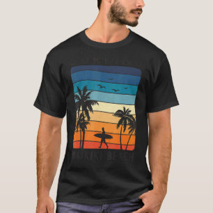 T-shirt Surf à Waikiki Beach Palmier Hawaïen 70s Surfeur