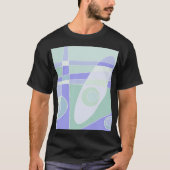 T-shirt Surf Abstrait violet vert (Devant)