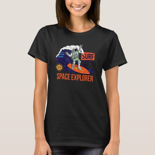 T-shirt Surf Autour Du World Space Explorer (Devant)
