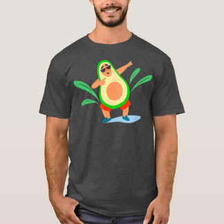T-shirt Surf Avocado Drôle Avocado Vegan
