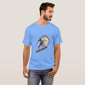 T-shirt Surf : Balade sur les vagues, chasse aux couchers  (Devant entier)