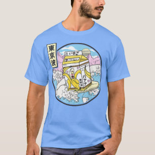 T-shirt Surf Banana Milk Carton Japon Wave Kawaii Vapor