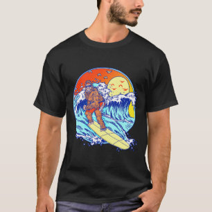 T-shirt Surf Bigfoot Drôle Plage Sasquatch Surfeur Vagues