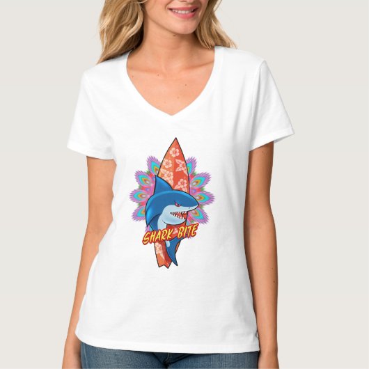T-shirt surf Bite requin (Devant)