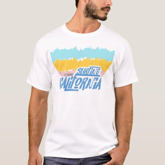 T-shirt Surf California Retro Graphic (Devant)