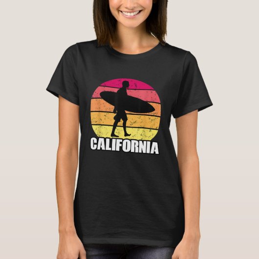 T-shirt Surf California Surfer Surf (Devant)