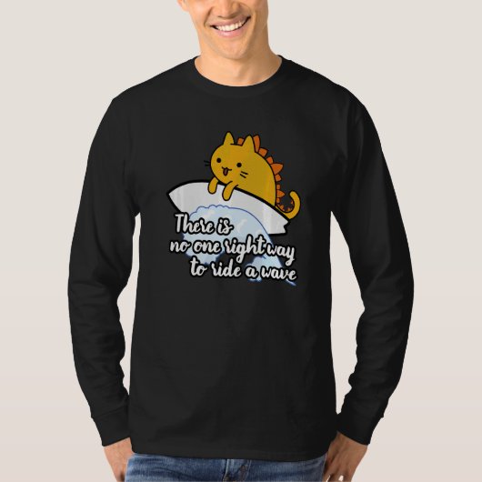 T-shirt Surf  catzilla surfer way to ride wave (Devant)