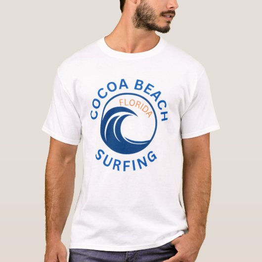 T-Shirt Surf Cocoa Beach Floride (Devant)