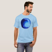 T-shirt surf cool bleu vague (Devant entier)