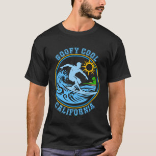 T-shirt Surf Cool Pied Goofy Californie Graphique Rétro S