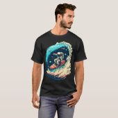 T-shirt Surf Dans L'Univers (Devant entier)