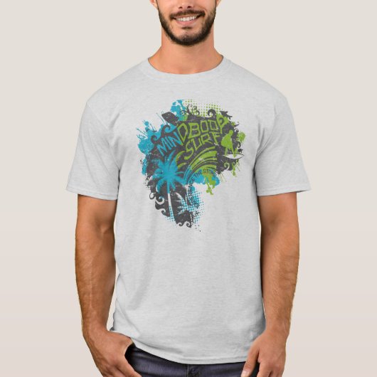 T-shirt Surf de corps d'esprit Vague-Foncé (Devant)