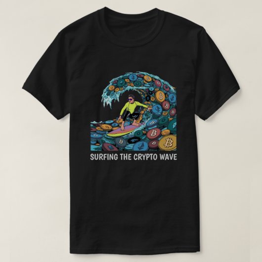 T-shirt Surf de Crypto (Design devant)
