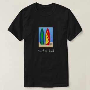 T-shirt Surf de planches de surf de slogan de papa de