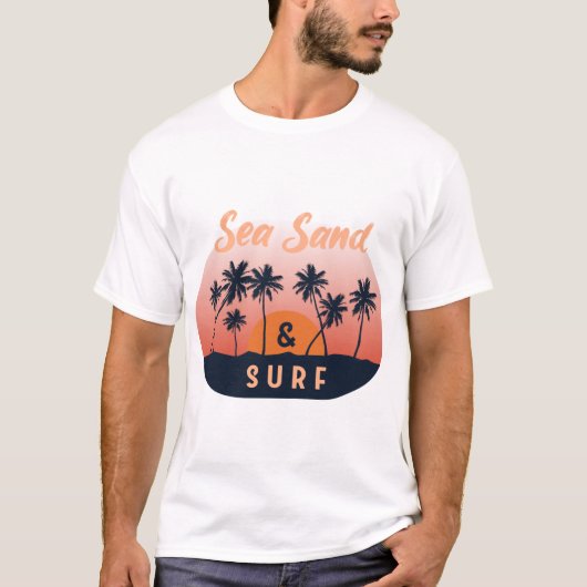 T-shirt Surf de sable de mer (Devant)
