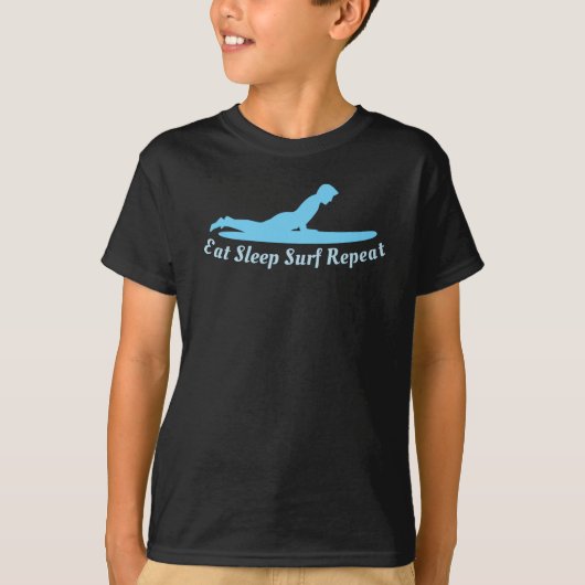 T-shirt Surf de sommeil de manger répéter (Devant)