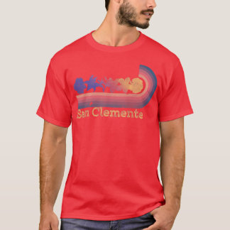 T-shirt Surf de style Retro San Clemente Tropical Flowers 