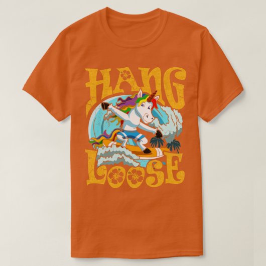 T-shirt Surf de surf Hang Loose Unicorn Surfer (Design devant)