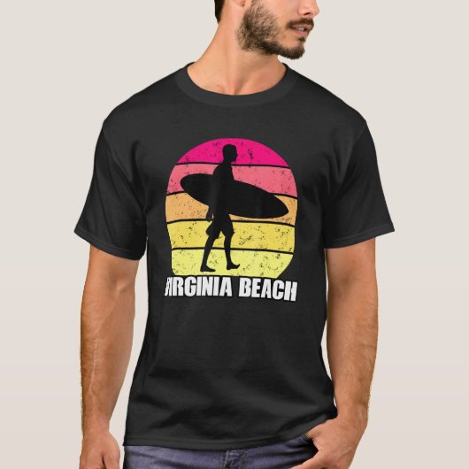 T-shirt Surf de surf Virginia Beach Surfer (Devant)