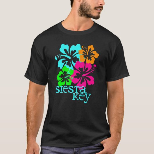 T-shirt Surf de voyage tropical de Siesta Key Beach (Devant)