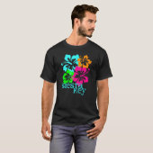 T-shirt Surf de voyage tropical de Siesta Key Beach (Devant entier)