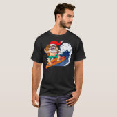 T-shirt Surf d'été de père Noël Hawaiian Surfing (Devant entier)