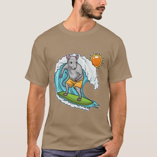 T-shirt Surf d'été de rat (Devant)