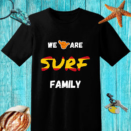 T-shirt Surf famille design avec main shaka et drapeau d'E