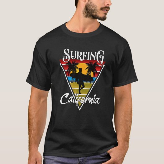 T-shirt Surf Guy California Plages Surf Cali Beach Bum (Devant)