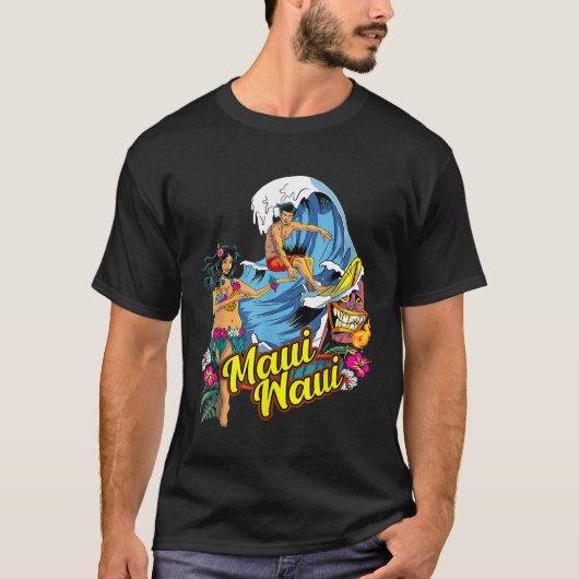 T-shirt Surf Hawaii de Maui Waui Wowie (Devant)