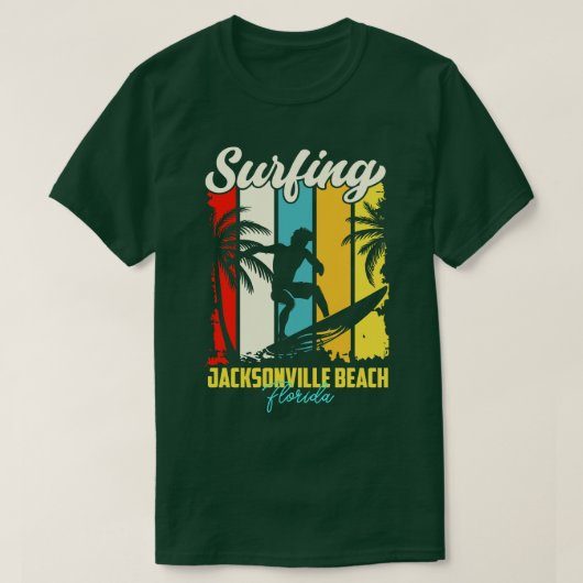 T-shirt Surf Jacksonville Beach Floride (Design devant)