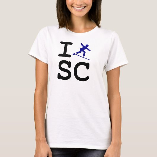 T-shirt Surf la Caroline du Sud (Devant)