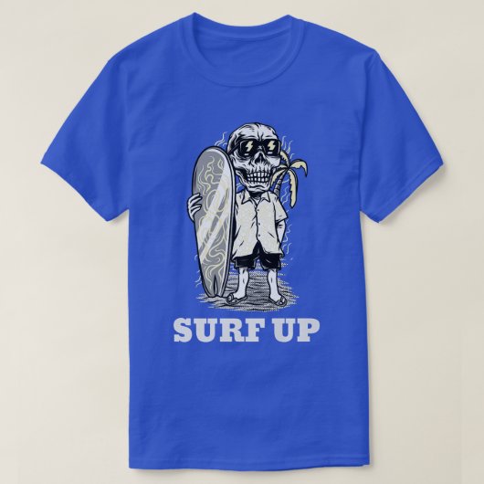 T-shirt Surf Le Squelette À La Plage (Design devant)