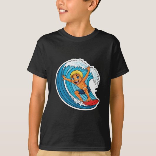 T-shirt Surf les vagues - Voyagez dans le style (Devant)