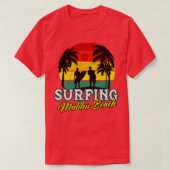 T-shirt Surf Malibu Beach Vacances Rétro Surfer (Design devant)