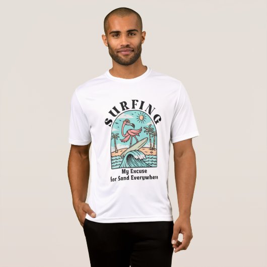 T-shirt Surf, Mon Pardon Pour Le Sable Partout (Devant entier)