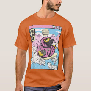 T-shirt Surf Ninja Rubber Duck Japonais Waves Kawaii Va