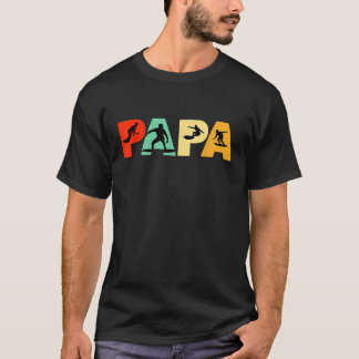 T-shirt Surf Papa Chemise Funny Papa Surf Père Retro