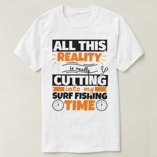 T-shirt Surf Pêche drôle Dire Hobby (Design devant)