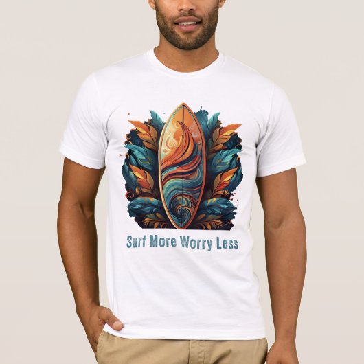 T-shirt Surf Plus De Souci Moins (Devant)