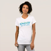 T-shirt surf pour dames vert et bleu surfers (Devant entier)
