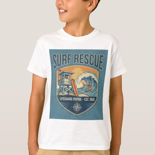 T-shirt Surf Rescue Lifeguard Patrol Est 1950 (Devant)