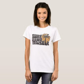 T-shirt Surf Rétro Couchers de soleil Palm Tree Beach Vibe (Devant entier)