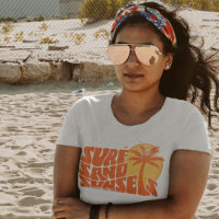 Surf Rétro Couchers de soleil Palm Tree Beach Vibe