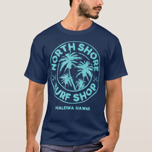 T-shirt Surf Retro North Shore Haleiwa (Devant)