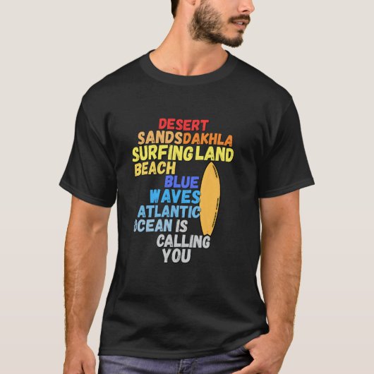T-Shirt Surf Ride sur les vagues de l'Atlantique P (Devant)